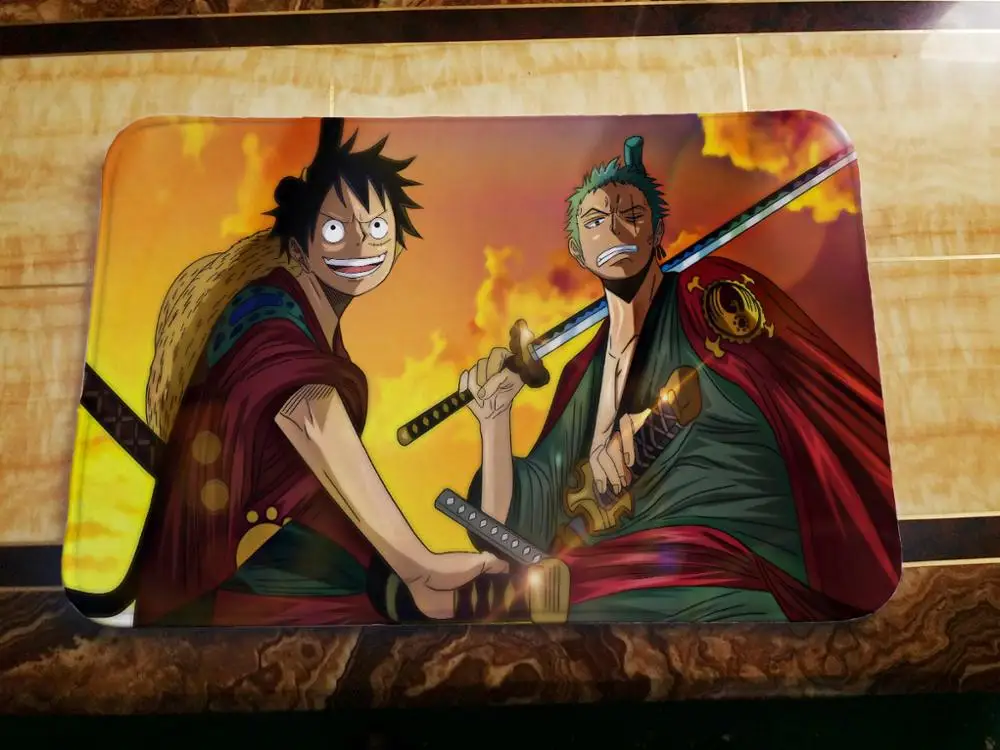 Нескользящий коврик с рисунком обезьяны 60 см Детский ковер Luffy Roronoa Zoro игрушки для