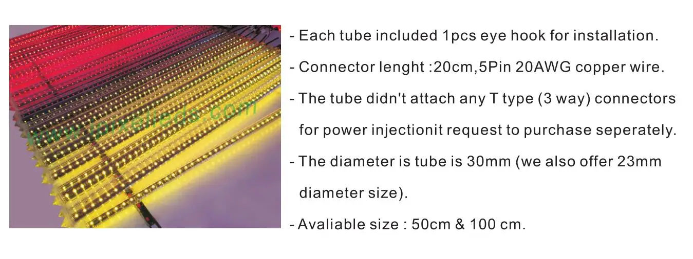 0,5 м/1 м DC12v DMX512 волшебный цвет dmx Метеор светодиодный светильник