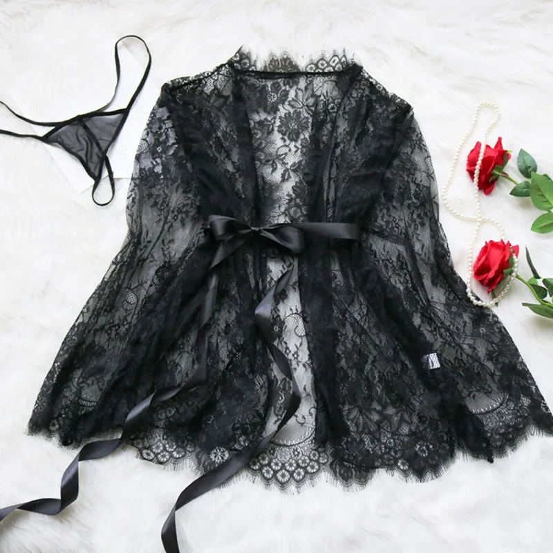 Женское кружевное нижнее белье Прозрачное мини платье большого размера 5XL 6XL