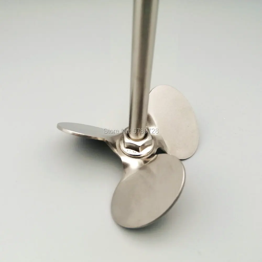 1set DIA 40mm to 120mm lab stainless steel stir blade paddle,Three - blade paddle with stirring rod