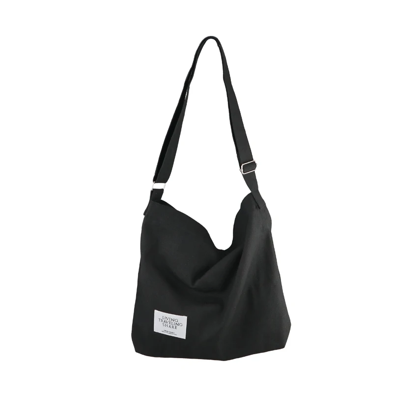 

Retro Trend Ladies Messenger Bag Large Capacity Canvas Shopping Bag Literature All-match Shoulder Bag Simple Student Handbag