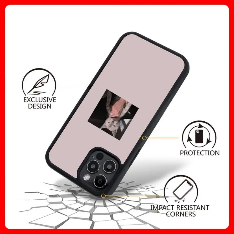 

Little Cat facial Looks Phone Case For PC-Iphone 5s Se 6 6s 7 8 11 12 X Xs Pro Plus Mini Max Fundas Cover