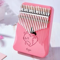 17 key kalimba thumb piano manual percussion instrument with hammer musical instrument africa finger piano machine instrument