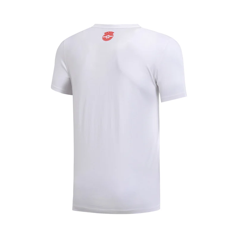 Li-Ning Мужская трендовая футболка из хлопка, Повседневная дышащая удобная спортивная футболка с подкладкой, топы AHSN183 MTS2774