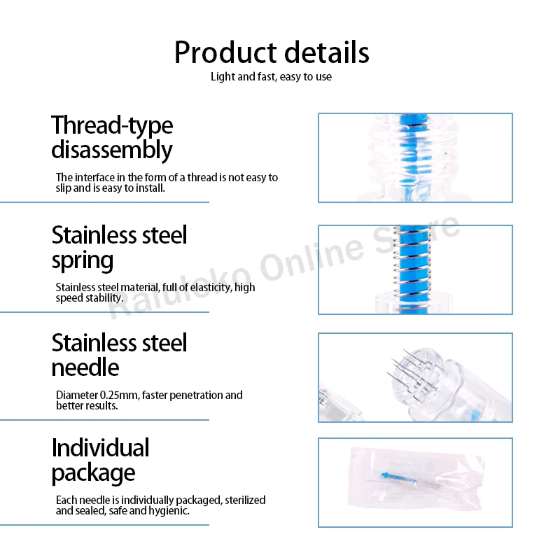 Винт Сменные чернила татуировки Micro Derma Инструменты Набор Игл 9 /12 / 36 Pin/круглый Nano