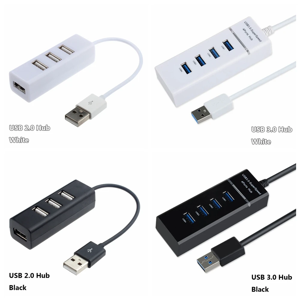 1 шт. высокоскоростной USB-разветвитель на 4 порта USB 2 0 3 | Компьютеры и офис