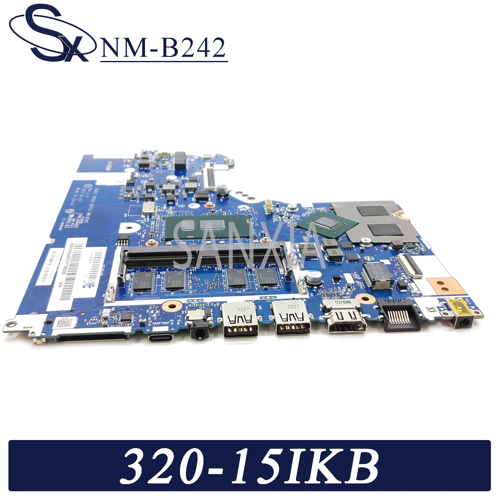 KEFU NM B242 материнская плата для ноутбука Lenovo Ideapad 320 15IKB оригинальная 4GB RAM I3 7100U