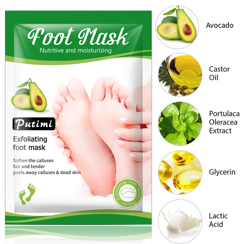 1 пара отшелушивающих масок для ног отшелушивающая маска авокадо отбеливающие