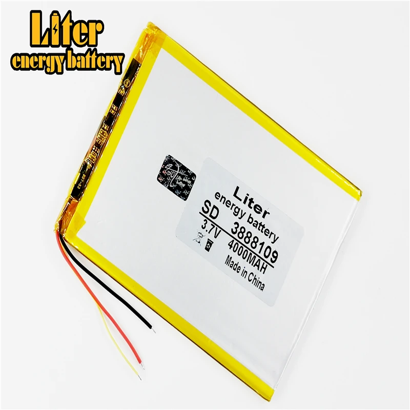 3 7 V 3888109 4000mah литий-полимерный аккумулятор литий-ионный для планшетных ПК дюймов 8