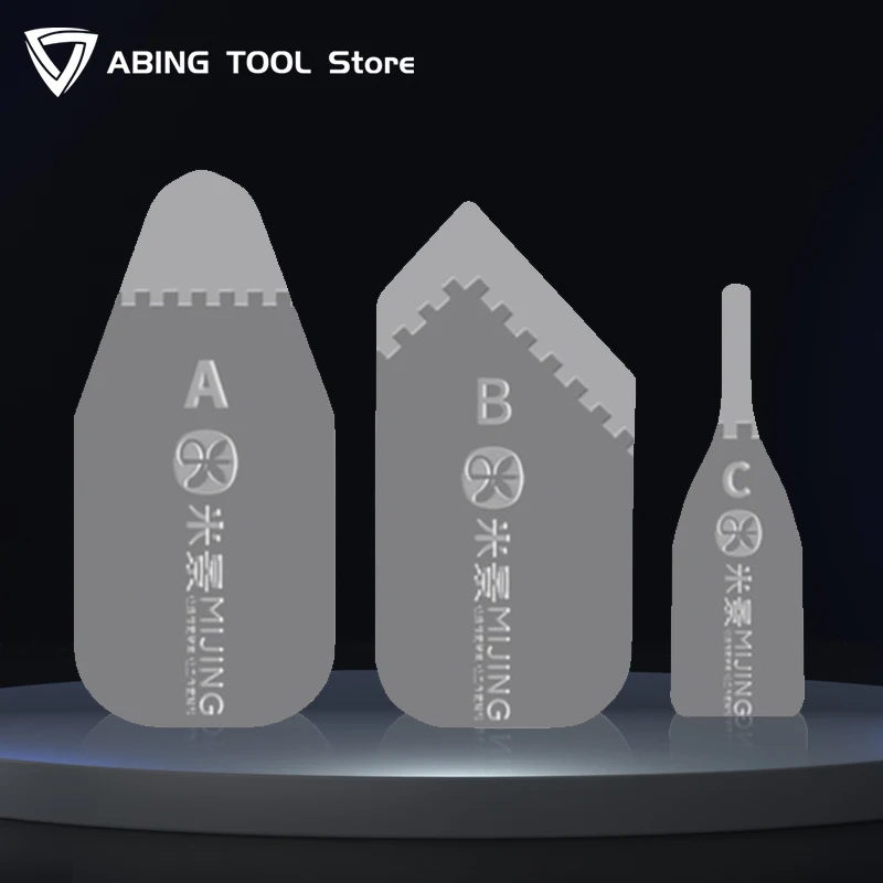 

MIJING 3pcs/1set Curved Screen Remover Steel for Mobile phone LCD Screen and Back Cover Open The Skid Disassembly Vard Tools