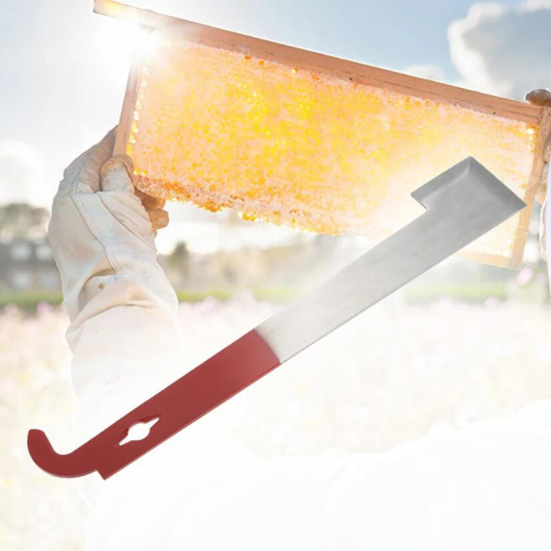 

Stainless Steel J Type Hive Tool Beekeeper Scraper Red Tail Beekeeping Tools Scraper Home Beekeeping Equipment
