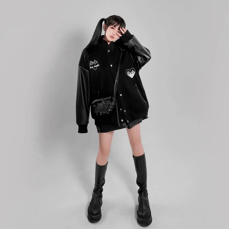 

Long-sleeved jacket Harajuku clothes street clothes bar punk park clothes Y2K sweatshirt album size vintage love warm sweater