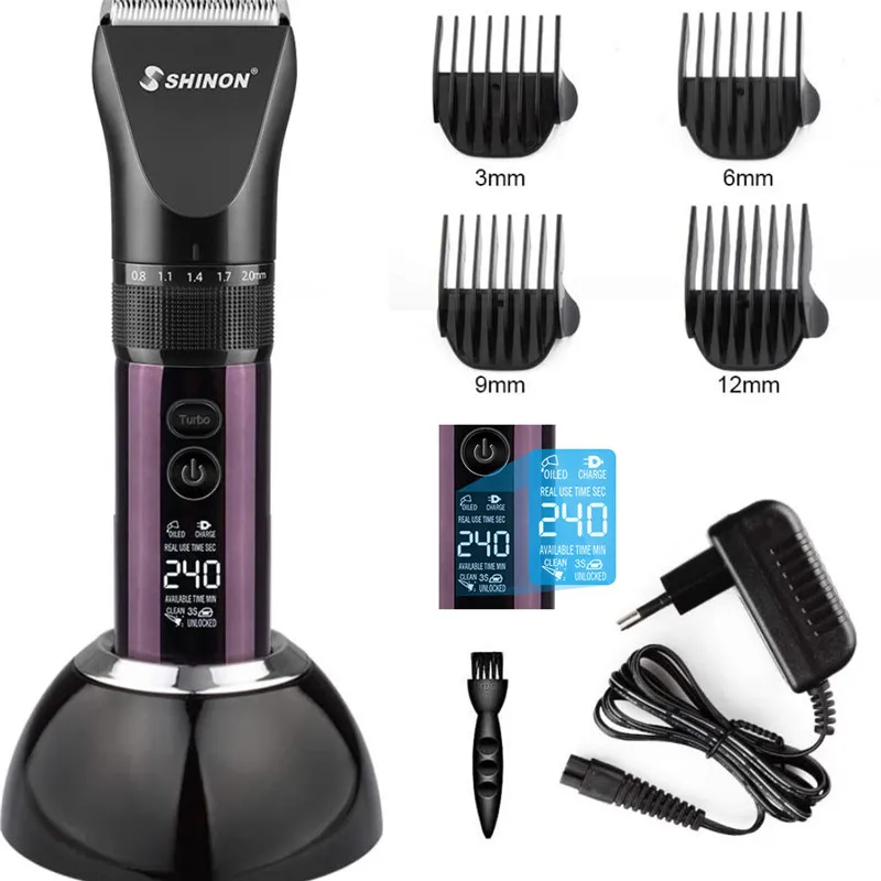 Машинка для стрижки волос Мужская с зарядной станцией керамическим лезвием 2020 мА