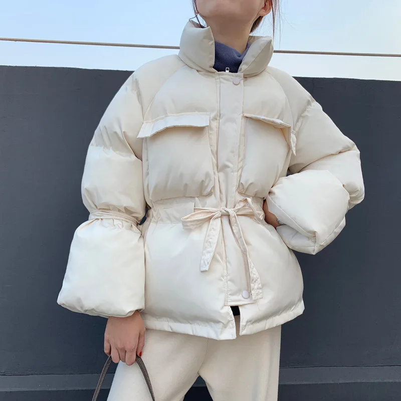 Winter Clothes Women Korean Style New Warm Padded Puffer Jacket Coat Casual Beige Women's Parkas Black Ropa Mujer Invierno 2020