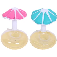 fun party acces inflatable drink beer holder donut cherry cup holder for pool float swimming ring beverage holder water