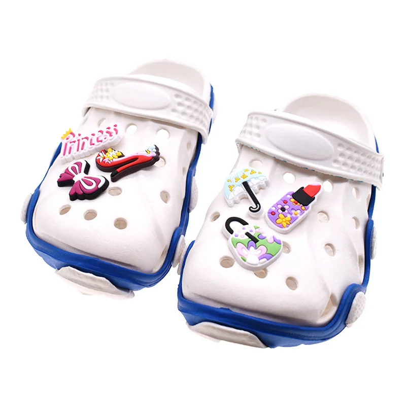 

1pc Cute PVC Lip Bow Perfume Shoe Charms Accessories DIY Girls Garden Shoe Buckles Sandals Decoration Kids Croc Jibz Gift