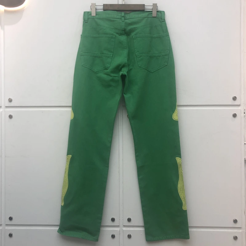 

New Arrived Bone Embroidery Jeans Men Women High Quality Denim Pants KAPITAL Cargo