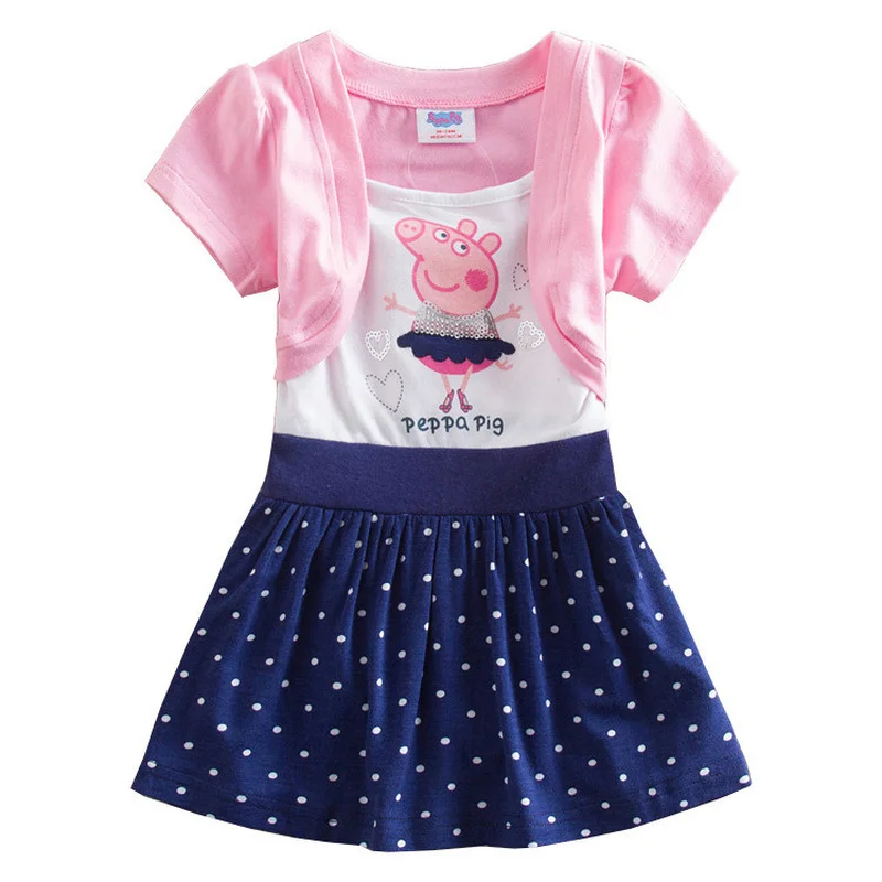 Новинка лета 2021 детский хлопковый Косплей Костюм свинки Пеппа мультяшный костюм