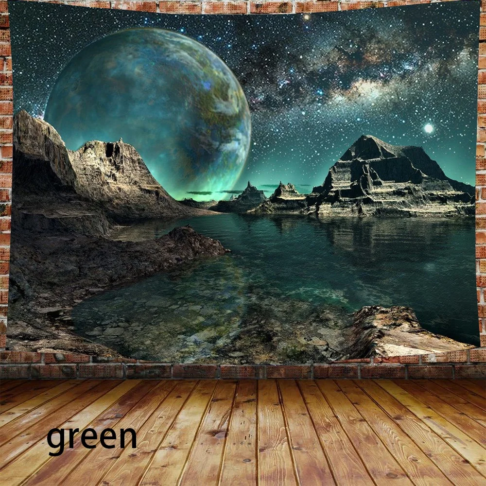 Planets Tapestry Outer Space Galaxy Universe Printed Tapestries Wall Hanging Mural for Bedroom Living Room Dorm Home Decoration | Дом и сад
