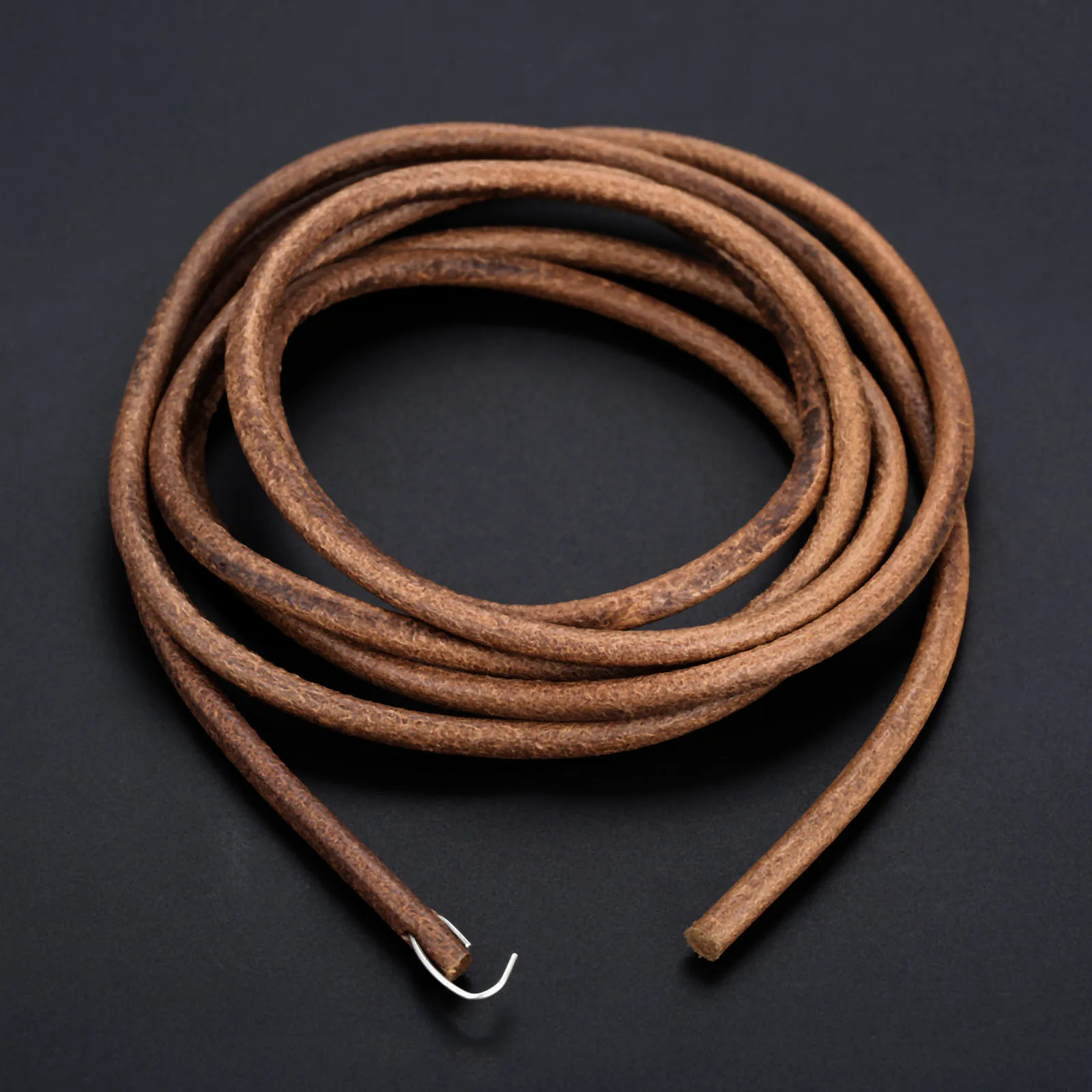 1Pc Leather Treadle Belt with Metal Hook for Old Singer Cabinets And Manual Rocking Foot Pedals Sewing Machine 170cm 4.5mm