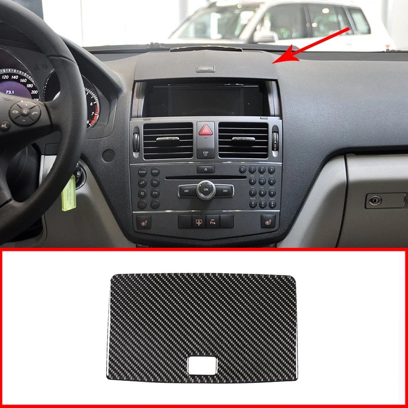 

Real Carbon Fiber instrument display panel cover Sticker Accessories For Mercedes Benz W204 C200 C300 C180 C260 C63 2007-2010