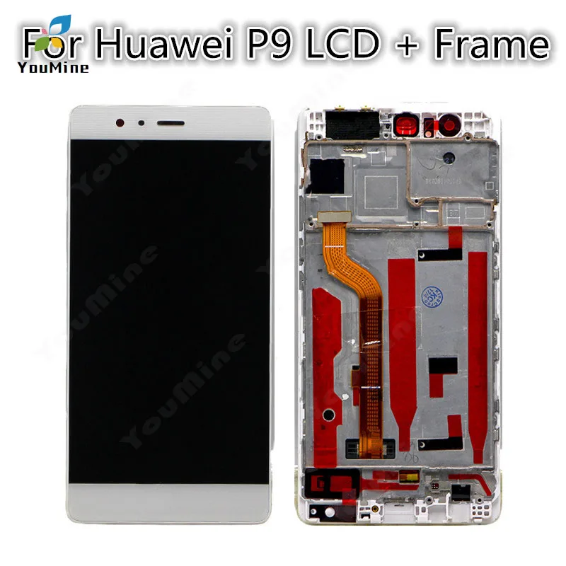 5 2-дюймовый AAA качественный ЖК + рамка для HUAWEI P9 ЖК-экран EVA-L09 EVA-L19 дигитайзер в