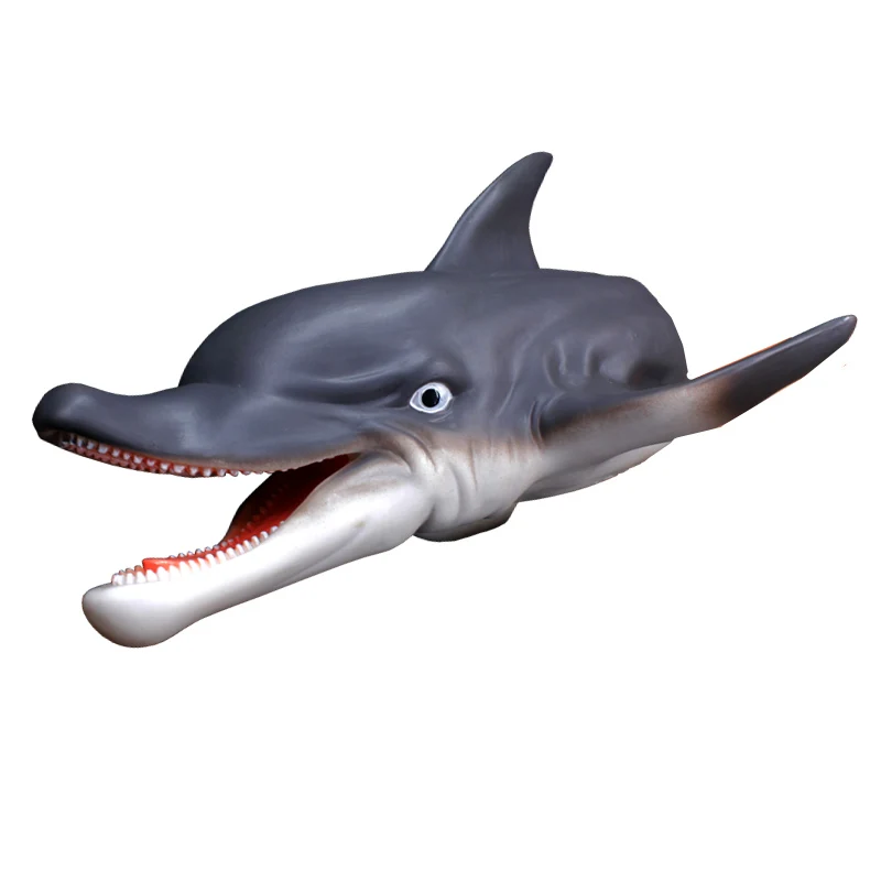 Игрушка дельфин ручная кукла голова животных мягкая резиновая игрушка на