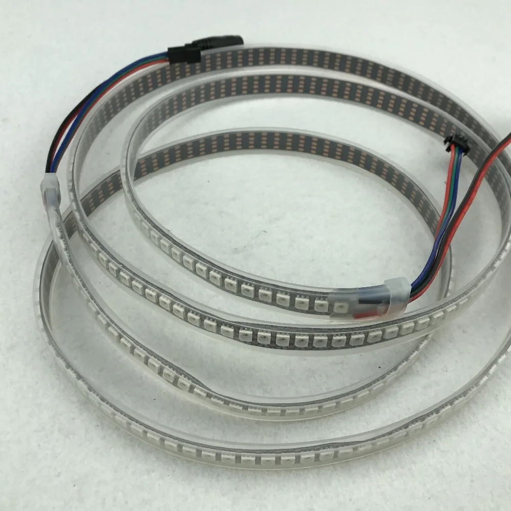 WS2815 DC12V RGB светодиодный Пиксели полосы светильник индивидуально адресуемых СВЕТОДИОДНЫЙ двойной сигнала синхро-адаптер длиной 1 м/5 м 30/60/144 Пиксели/светодиодный s/m светодиодный лента 12v