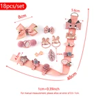 18 шт.компл. повязка на голову, комплект одежды для маленьких детей, Эластичный бантом Заколки для волос в виде короны с изображением кролика цветов заколки детские волосы для девочек Веревка Ювелирные изделия