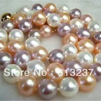 fashion simulated pearl round shell multicolor 10mm beads diy beautiful woman jewelry making 15 inch my2001