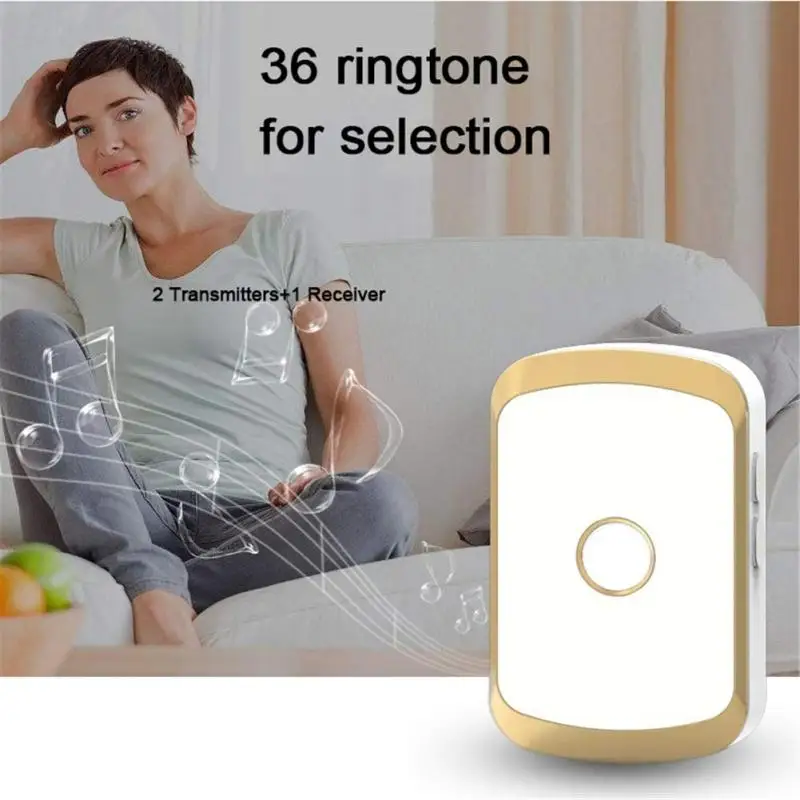 

Wireless Waterproof Doorbell 300M Range US EU UK Plug Home Intelligent Doorbell Chime With 36 Songs For Home Security Anti-theft