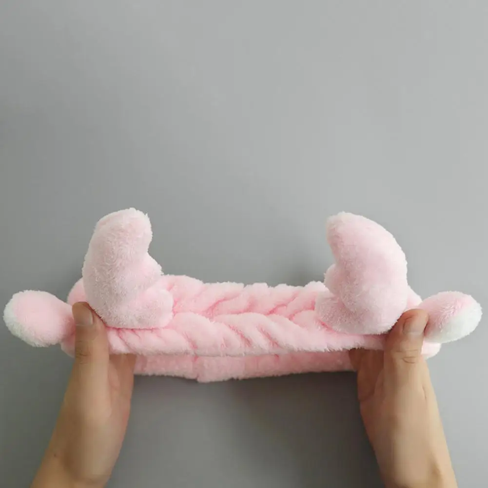 Женский милый рога дизайн удобный мыть лицо Bathe волосы держатель эластичный