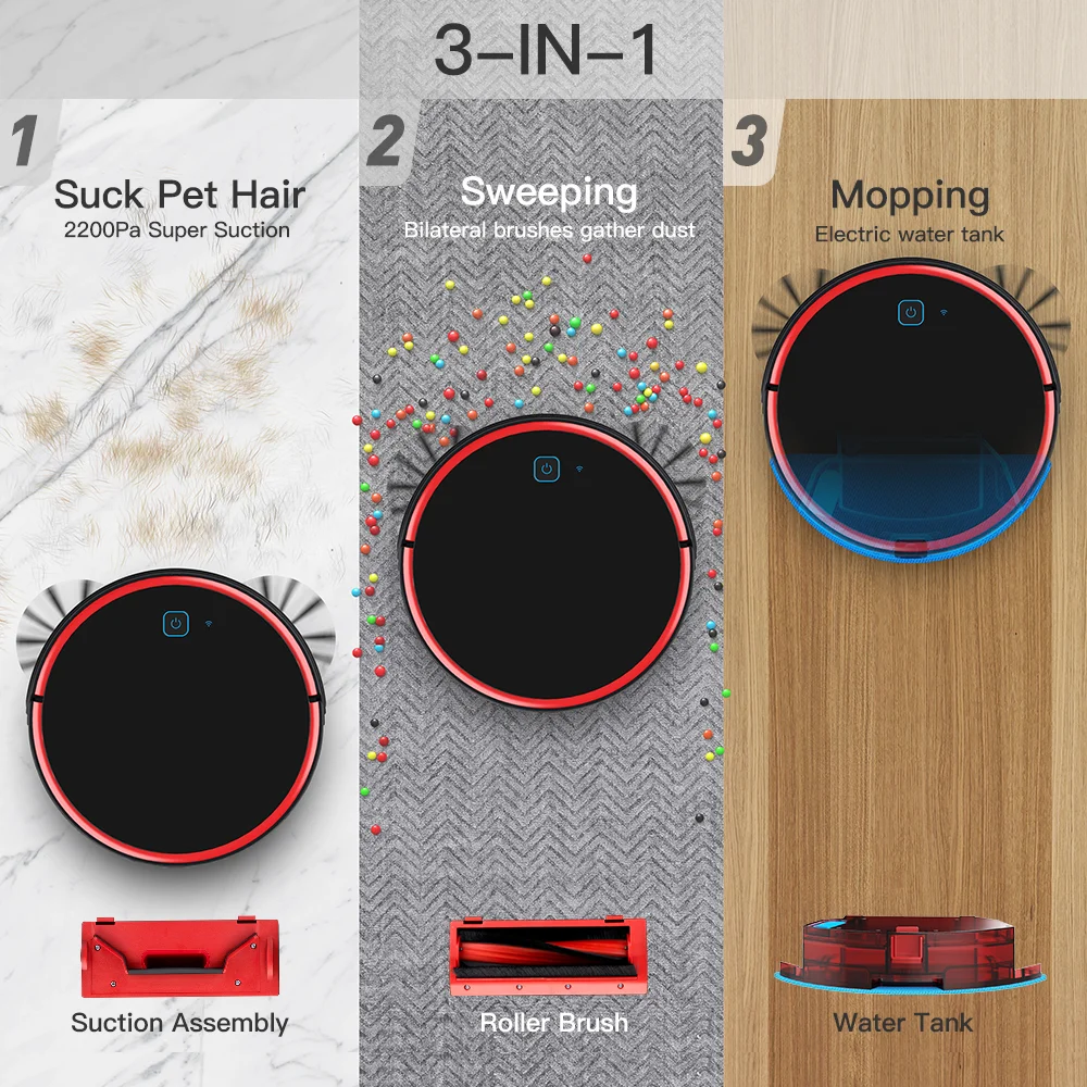 Хорошее качество Умный домашний противоударный индукционный пылесос для пола