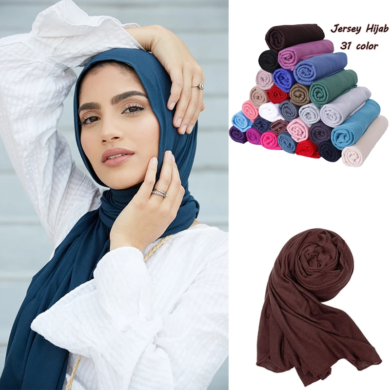 

Cotton Long Jersey Hijab Scarf Women Winter Muslim Maxi Hijabs Islamic Scarves Turban Head Scarf Headwraps Shawl Bandana Jilbab