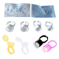 50pcs disposable tattoo ink ring cups microblading pigment cupcap glueink holder for permanent makeup accessories pmu supplies