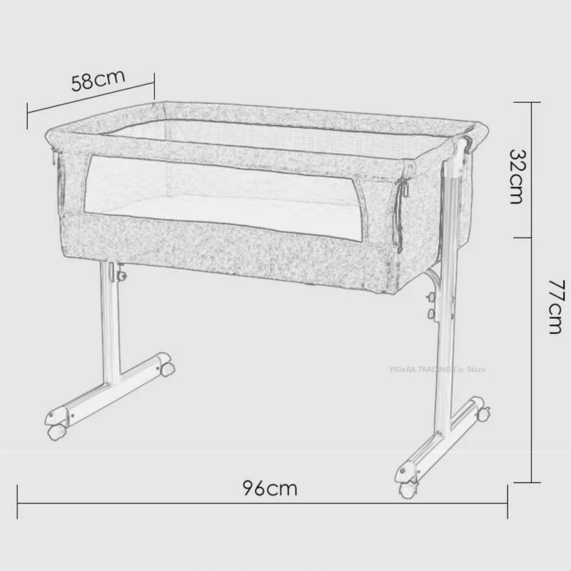 Многофункциональная детская кроватка с москитной сеткой 4 колесная дышащая кроватка|baby stroller travel|baby wholesalebaby