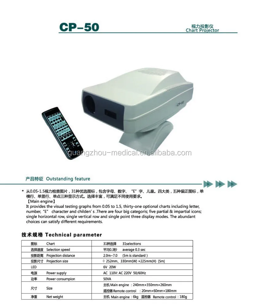 

MCE-CP-50 Ophthalmic Chart Projector