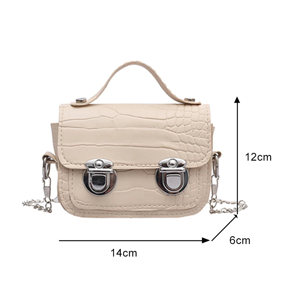 

Vintage Women Alligator Pattern Crossbody Bags Pure Color PU Leather Shoulder Messenger Bag Casual Lady Chain Mini Purse Handbag