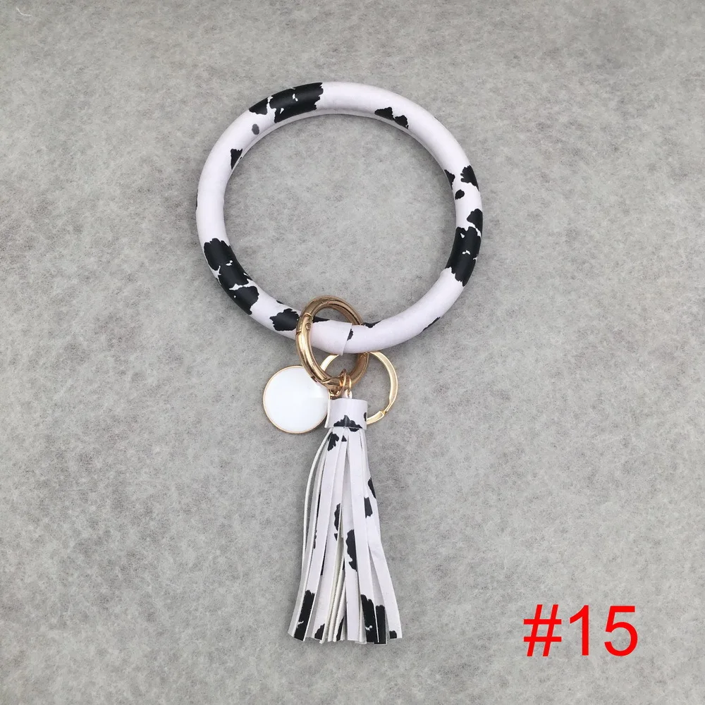 style15 Женский брелок для девочек, браслет, круглая капля, масло, кисточка, кулон, браслет и браслет, брелок, ремешок на запястье, 32 цвета - Цвет: style15