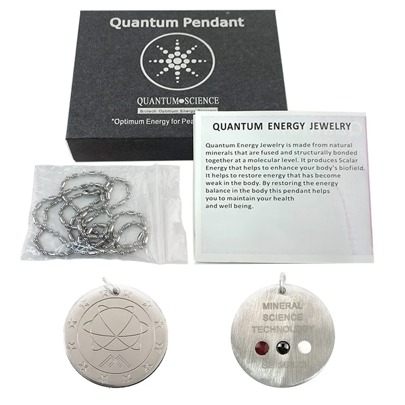 

Far Infrared Stainless Steel Negative Ion Magnetic Therapy Germanite Satellite Energy Pendant Anti Fatigue Radiation Health Care