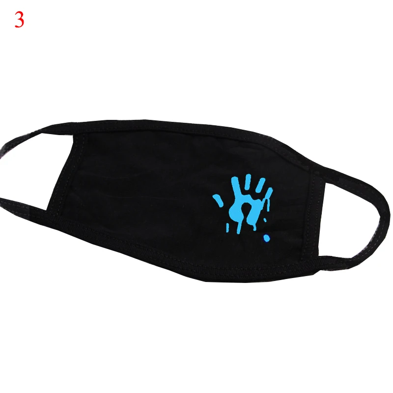 Хлопковая Ветрозащитная маска для лица черная мультяшная с драконом