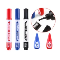 mg erasable whiteboard marker pen 1 pcs blackboard 1 ink bottle set office markers dry erase blue black red office supplies