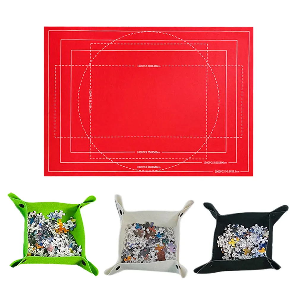

100x73CM Puzzles Pad Jigsaw Roll Felt Mat Playmat Puzzles Blanket For Up to 2000pcs Storage Puzzle Rolle Matte Teppich Matte