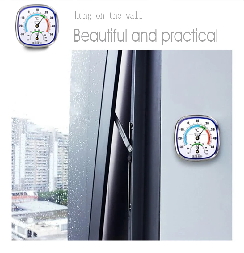 

OlivesH Portable Household Vertical Temperature And Humidity Meter Sauna Room Wall Clock Type Temperature And Humidity Sensor