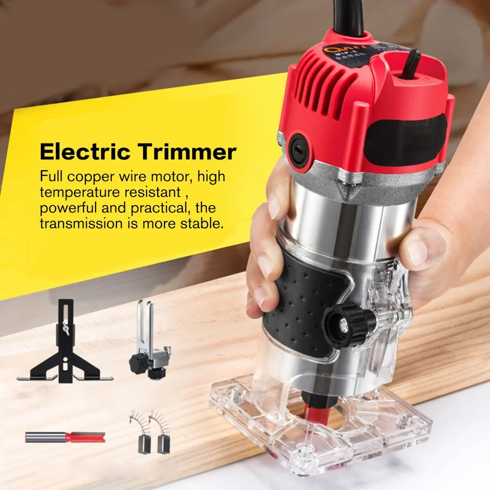 

Electric Laminate Edge Trimmer Wood Router Woodworking Laminator Carpentry Trimming Cutting Carving Machine Power Tool