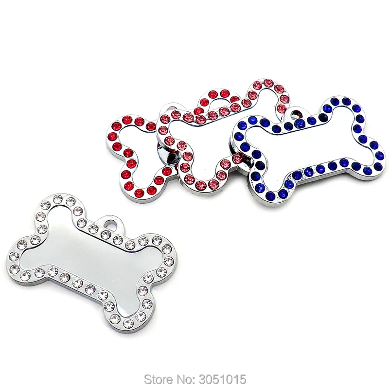 100 шт. идентификационные метки Стразы для собак из нержавеющей стали|ID бирки| |