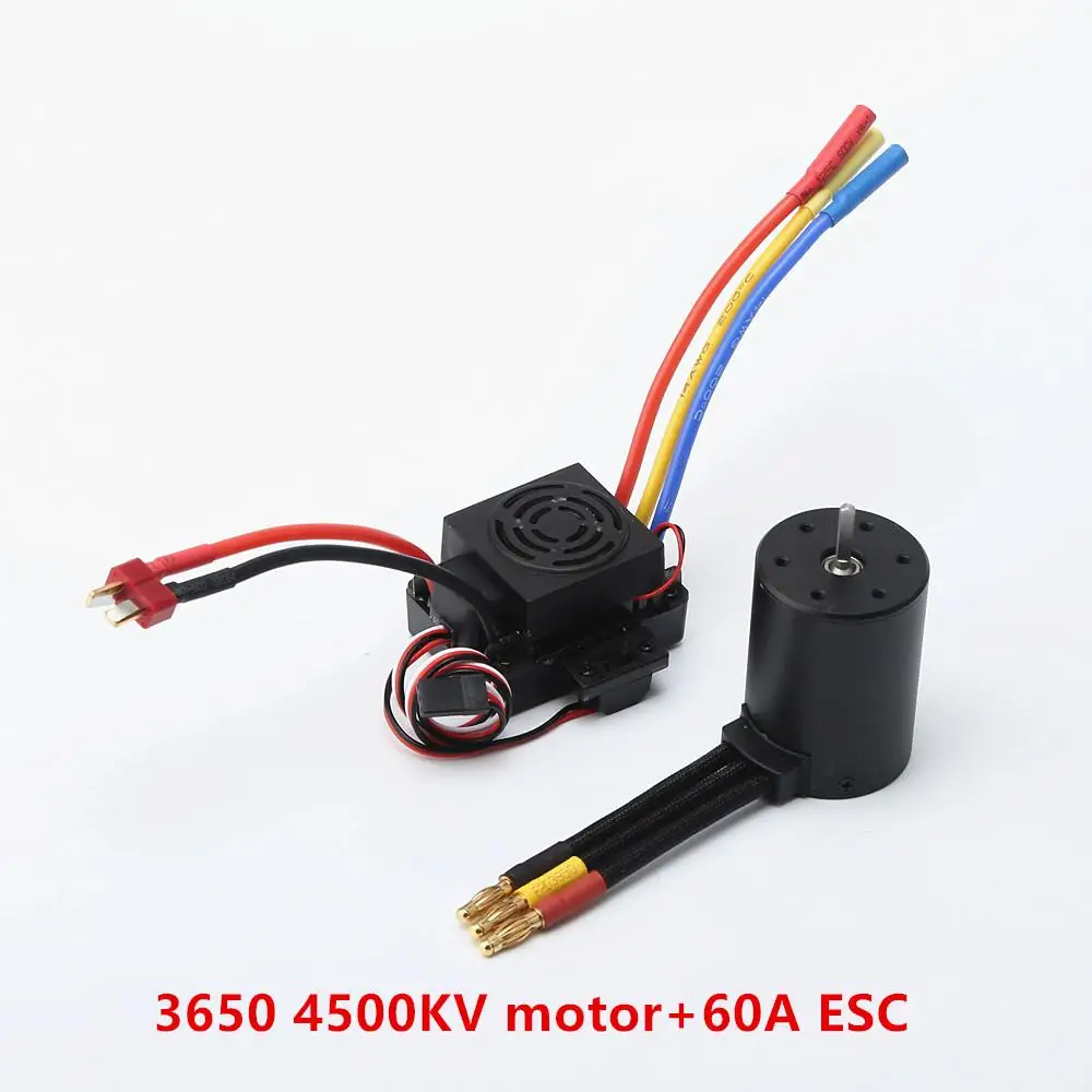 

Rc Car Parts 3650 3600kv /4500kv Brushless Motor With 60a Esc Combo For 1:8/1:10 Hsp Hpi Wltoys Rc Car Rc Boat Part