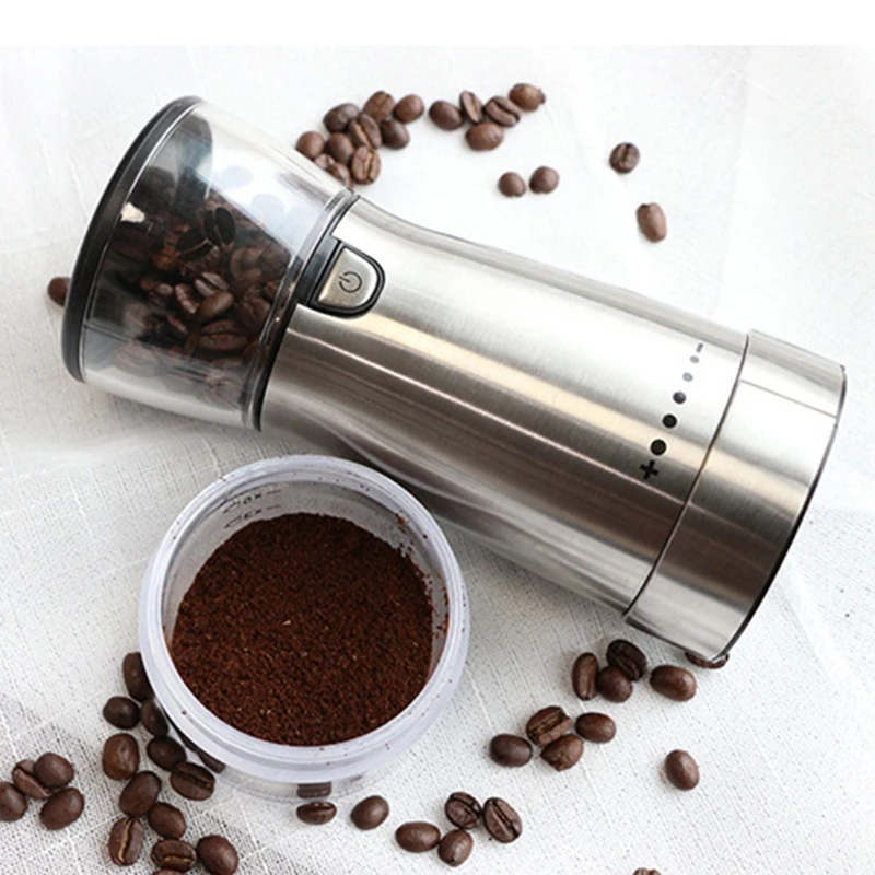 

Coffee Mill Electric with Adjustable Coarseness Cordless Portable Rechargeable Coffee Bean Grinders Capacity for Offices