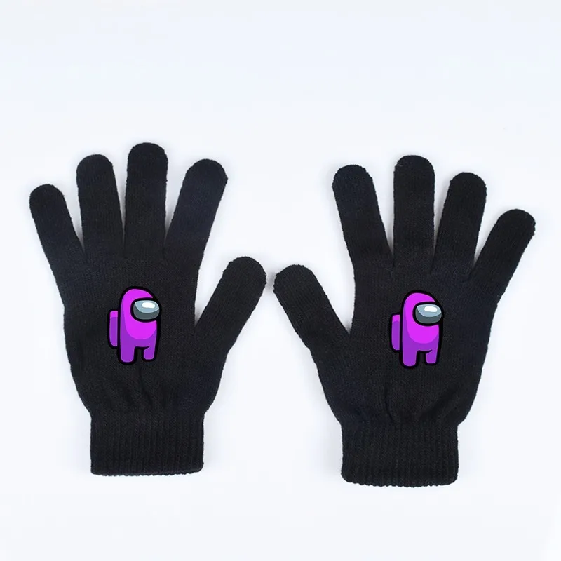 

New Game Among Us Cartoon Gloves Kids Adults Winter Warm Glove Men Women Full Finger Cosplay Gloves Kid Men Christmas Party Gift