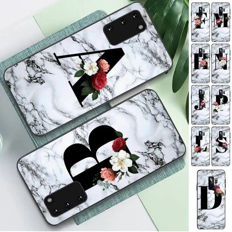 

Marble Letter Phone Case for Samsung S10 21 20 9 8 plus lite S20 UlTRA 7edge